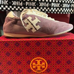 Tory Burch Purple Suede Sneakers
